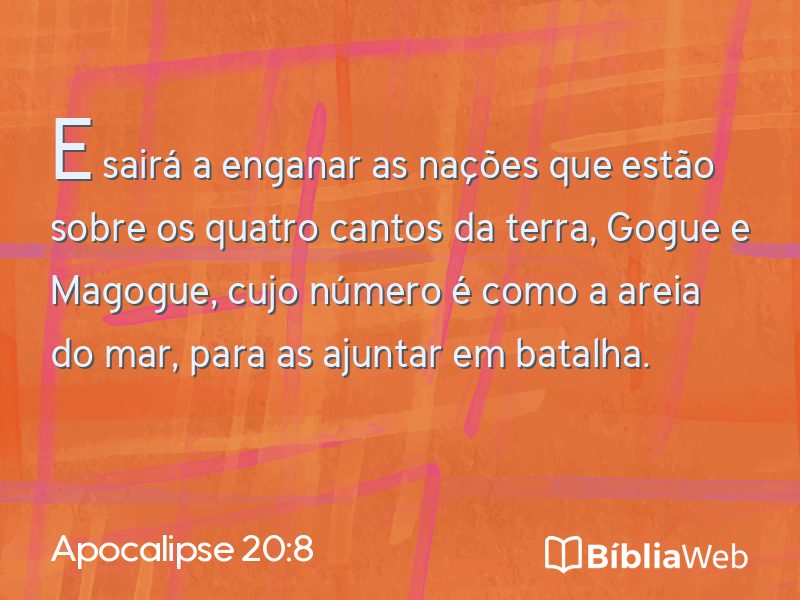 Apocalipse 20:8 em imagem para compartilhar