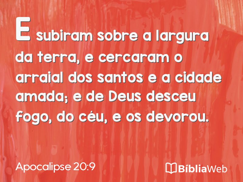 Apocalipse 20:9 em imagem para compartilhar