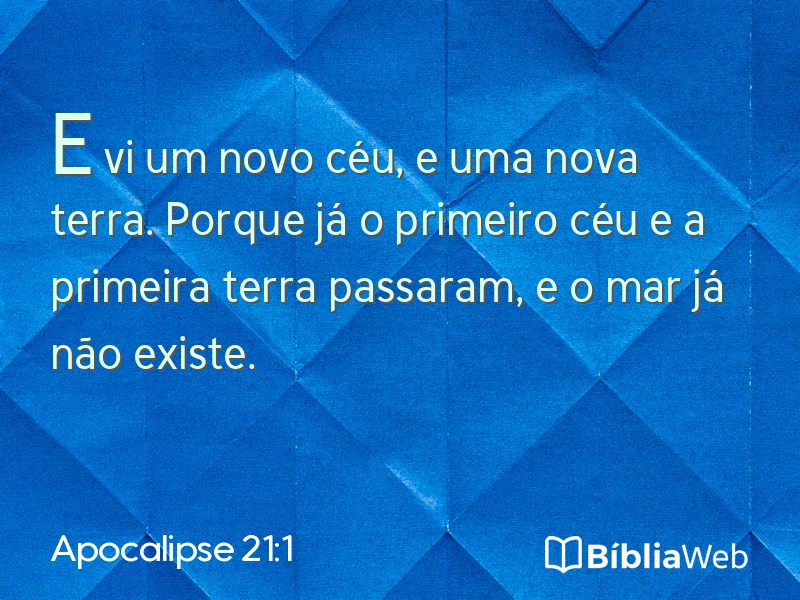 Apocalipse 21:1 em imagem para compartilhar
