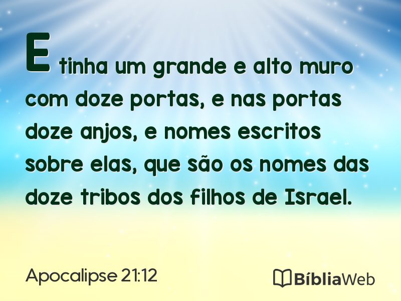 Apocalipse 21:12 em imagem para compartilhar
