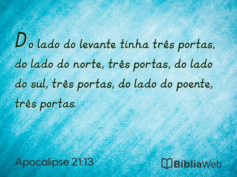 Apocalipse 21:13 em imagem para compartilhar