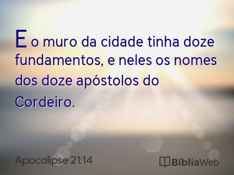 Apocalipse 21:14 em imagem para compartilhar