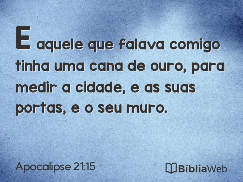 Apocalipse 21:15 em imagem para compartilhar