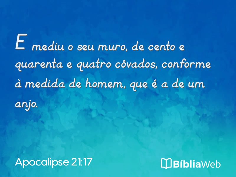 Apocalipse 21:17 em imagem para compartilhar