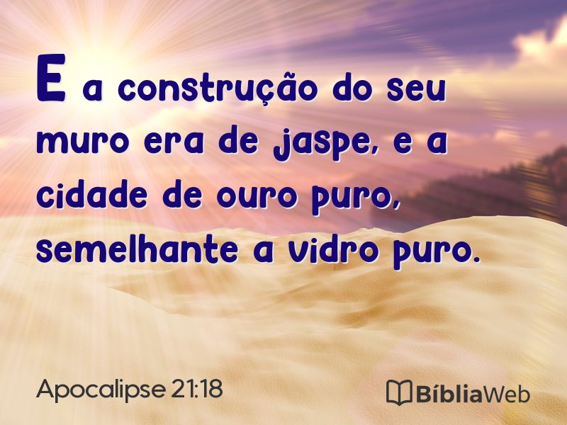Apocalipse 21:18 em imagem para compartilhar