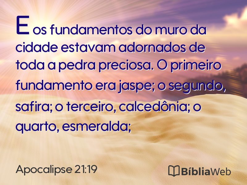 Apocalipse 21:19 em imagem para compartilhar