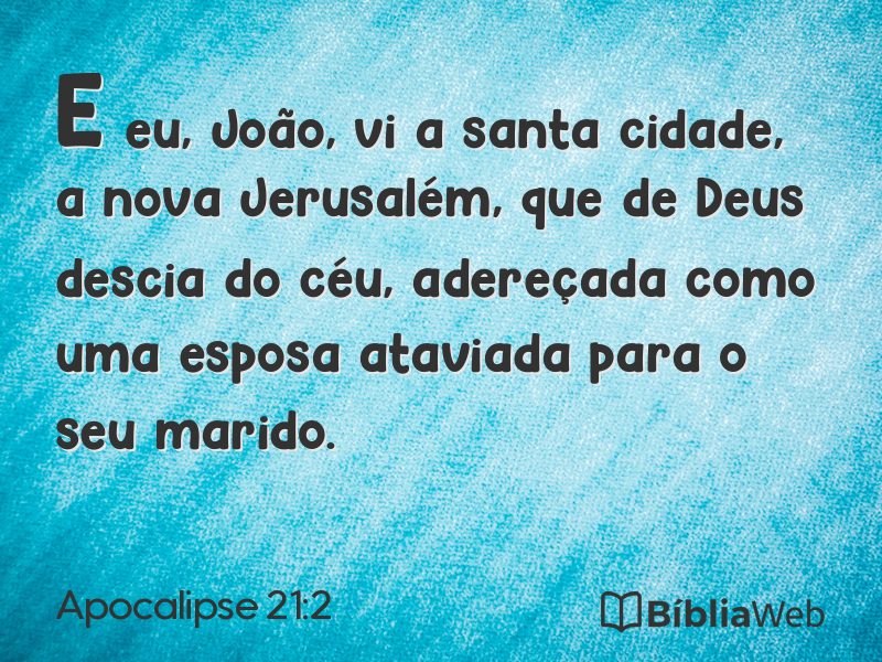 Apocalipse 21:2 em imagem para compartilhar