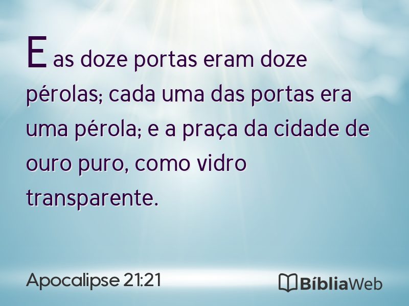 Apocalipse 21:21 em imagem para compartilhar