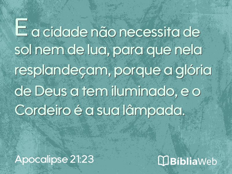 Apocalipse 21:23 em imagem para compartilhar