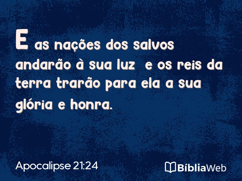 Apocalipse 21:24 em imagem para compartilhar