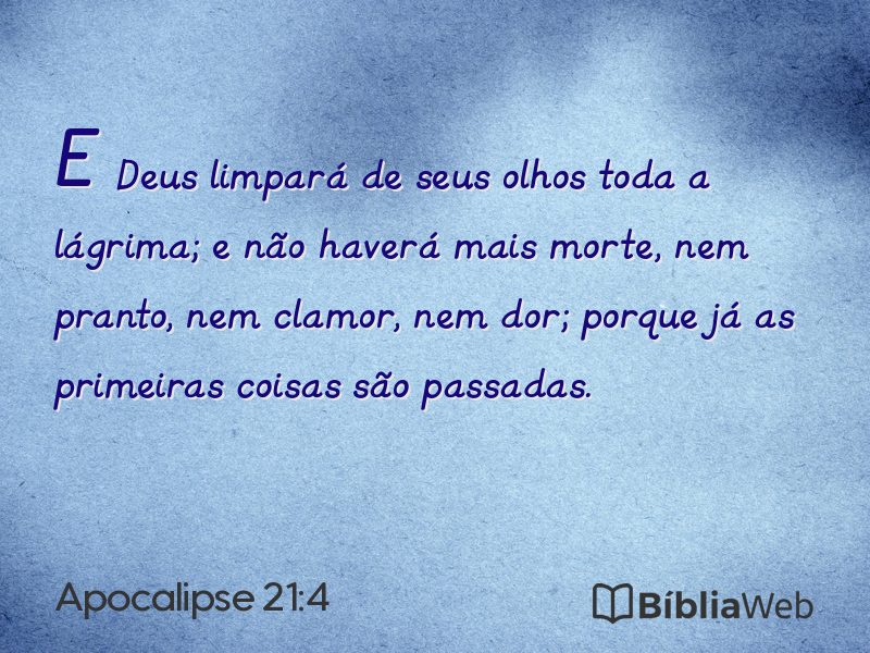 Apocalipse 21:4 em imagem para compartilhar