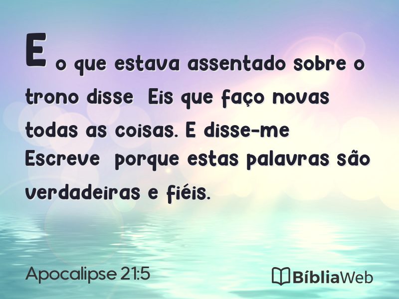 Apocalipse 21:5 em imagem para compartilhar
