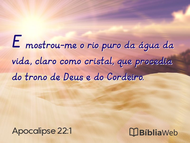 Apocalipse 22:1 em imagem para compartilhar