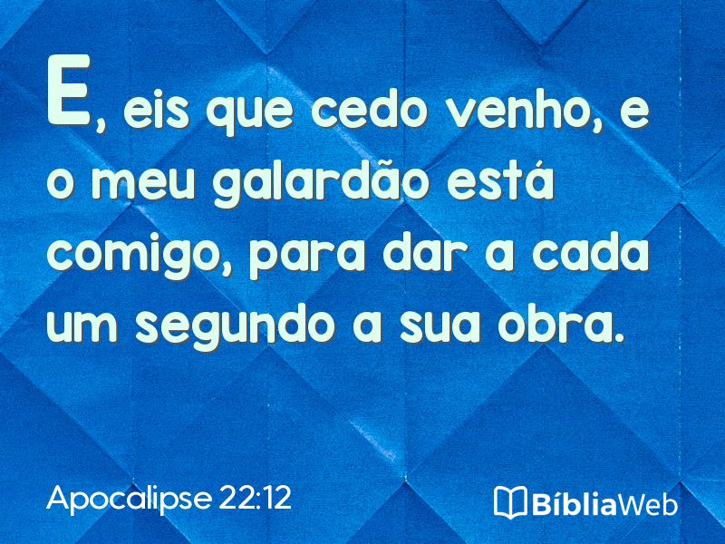 Apocalipse 22:12 em imagem para compartilhar