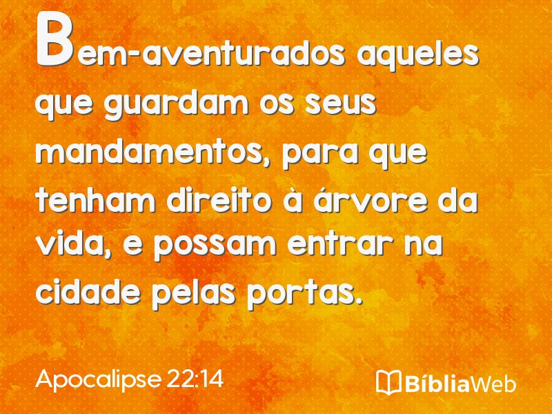 Apocalipse 22:14 em imagem para compartilhar