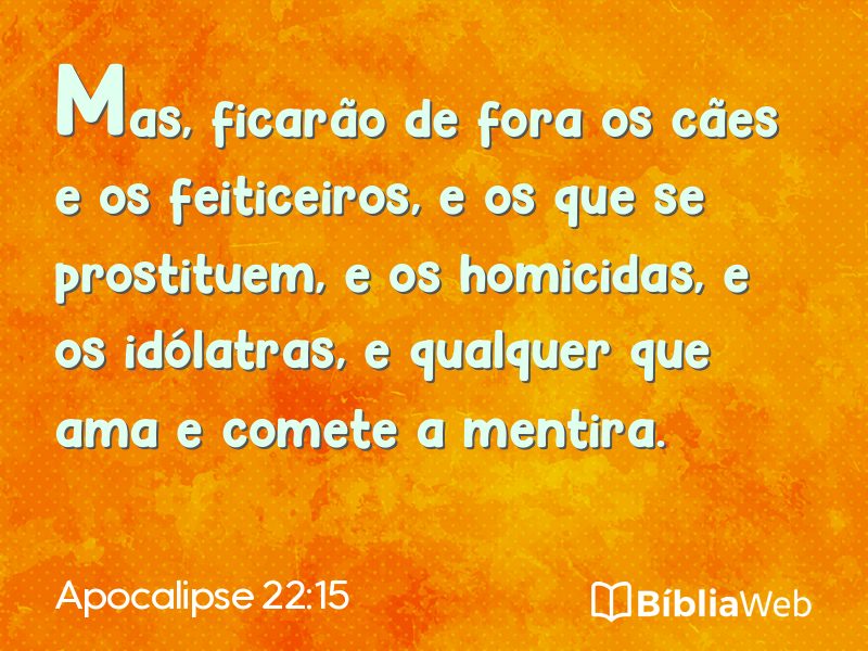 Apocalipse 22:15 em imagem para compartilhar