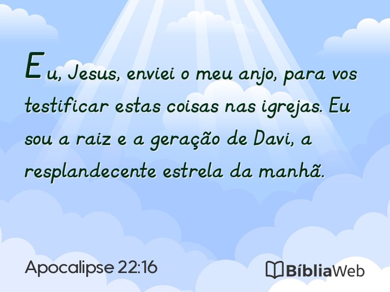 Apocalipse 22:16 em imagem para compartilhar