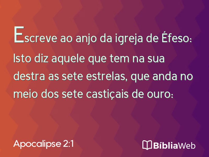 Apocalipse 2:1 em imagem para compartilhar