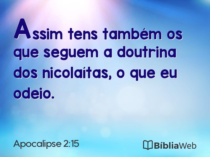 Apocalipse 2:15 em imagem para compartilhar