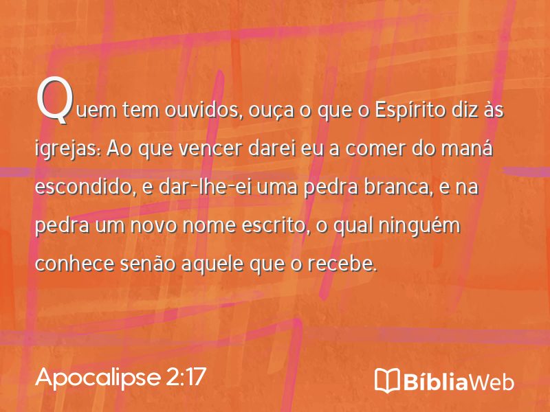 Apocalipse 2:17 em imagem para compartilhar