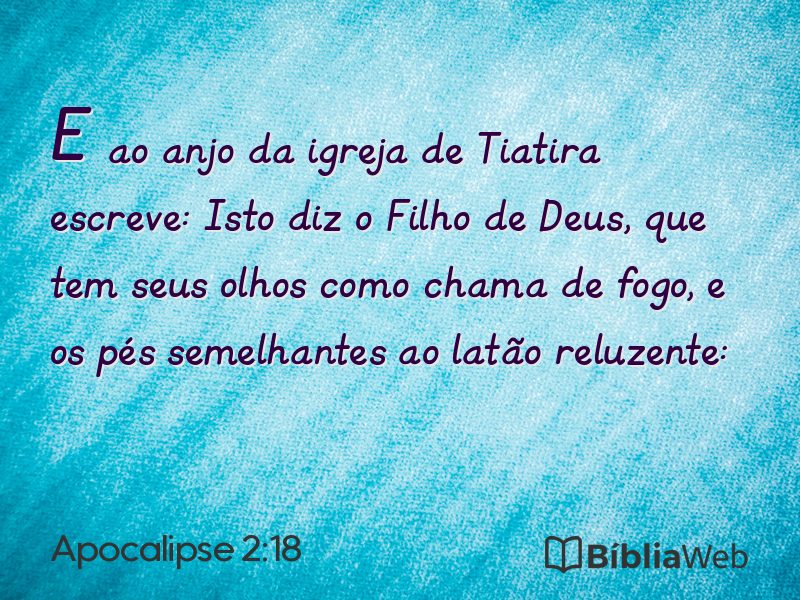 Apocalipse 2:18 em imagem para compartilhar