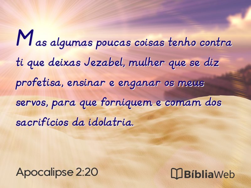Apocalipse 2:20 em imagem para compartilhar