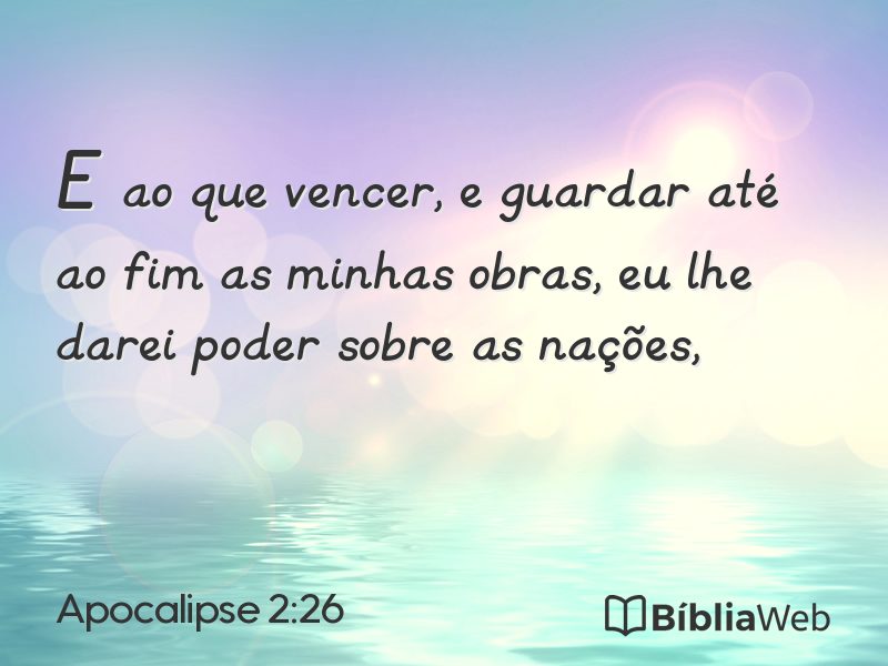 Apocalipse 2:26 em imagem para compartilhar