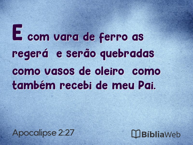 Apocalipse 2:27 em imagem para compartilhar
