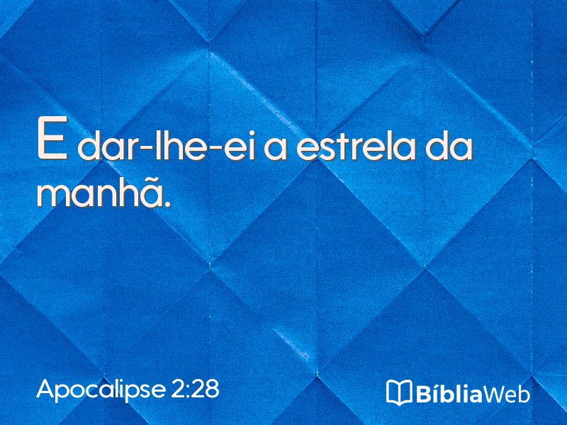 Apocalipse 2:28 em imagem para compartilhar