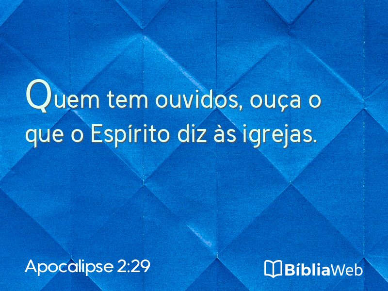 Apocalipse 2:29 em imagem para compartilhar