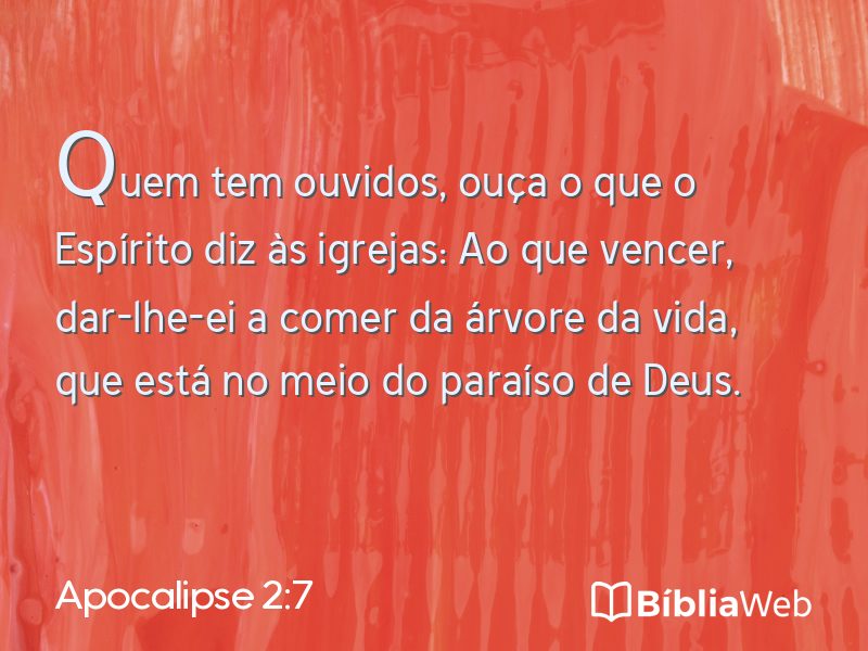 Apocalipse 2:7 em imagem para compartilhar