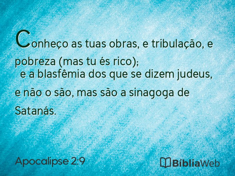 Apocalipse 2:9 em imagem para compartilhar