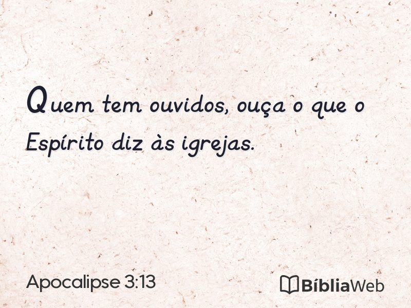 Apocalipse 3:13 em imagem para compartilhar