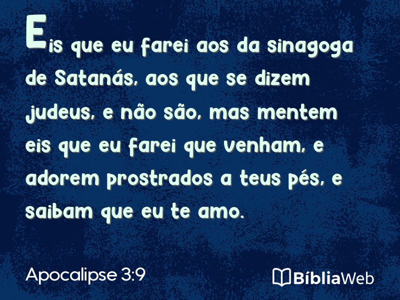 Apocalipse 3:9 em imagem para compartilhar