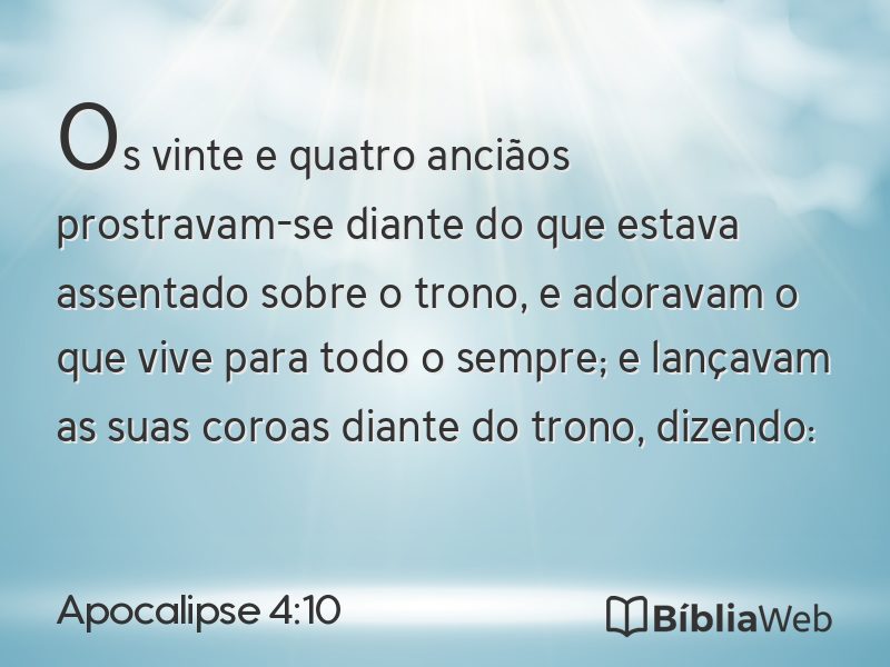 Apocalipse 4:10 em imagem para compartilhar