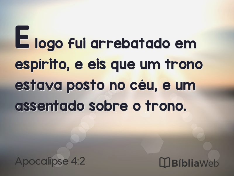 Apocalipse 4:2 em imagem para compartilhar