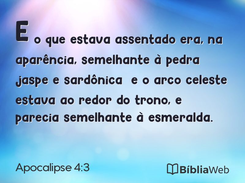 Apocalipse 4:3 em imagem para compartilhar
