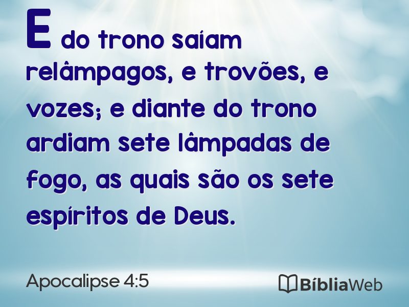 Apocalipse 4:5 em imagem para compartilhar