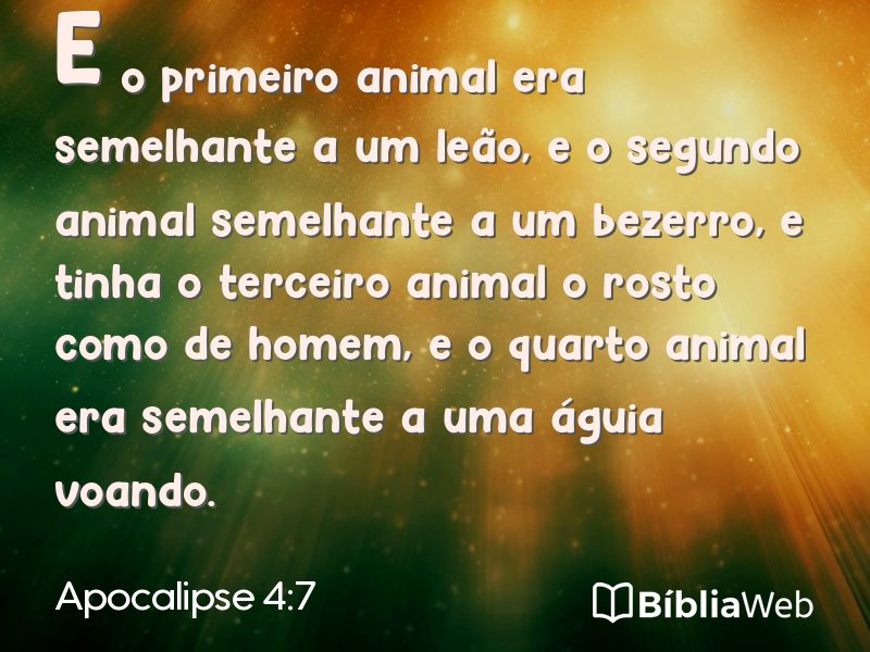 Apocalipse 4:7 em imagem para compartilhar