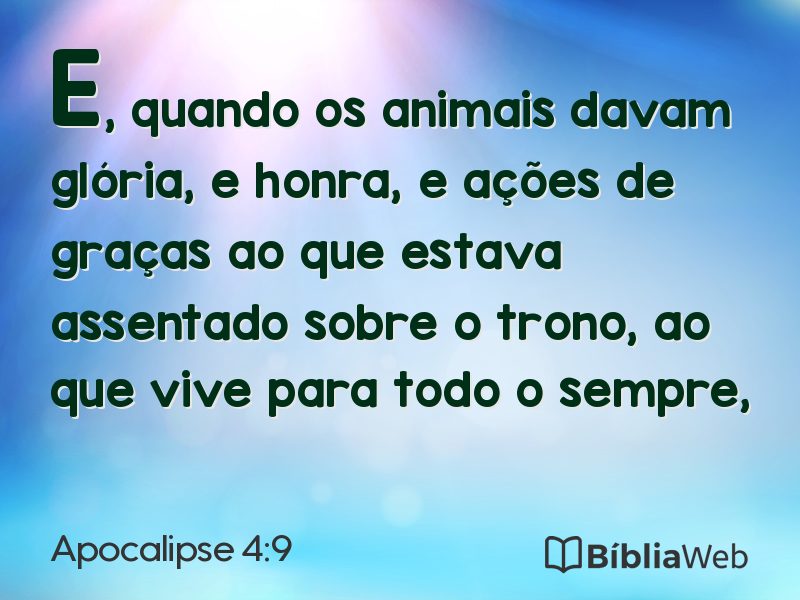 Apocalipse 4:9 em imagem para compartilhar