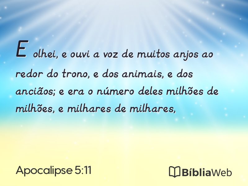 Apocalipse 5:11 em imagem para compartilhar