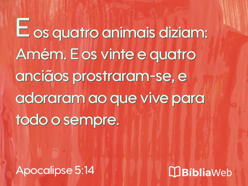Apocalipse 5:14 em imagem para compartilhar