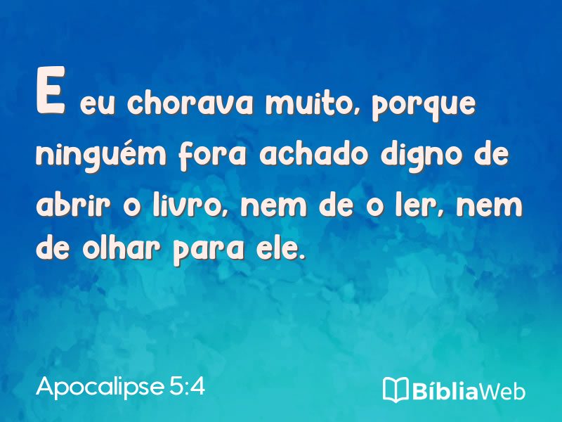 Apocalipse 5:4 em imagem para compartilhar
