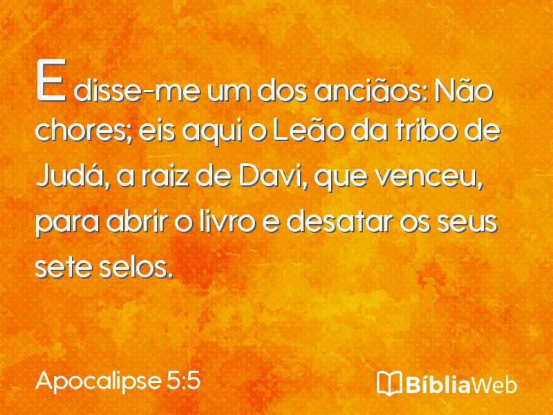 Apocalipse 5:5 em imagem para compartilhar