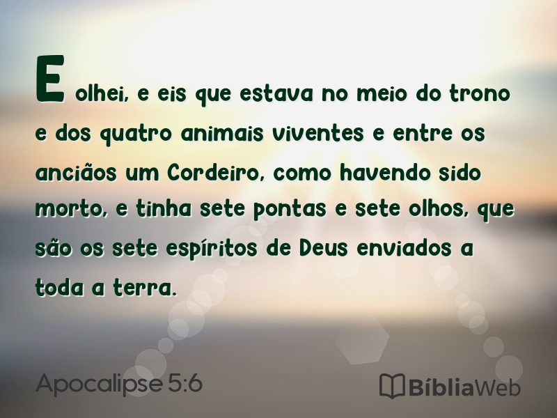 Apocalipse 5:6 em imagem para compartilhar