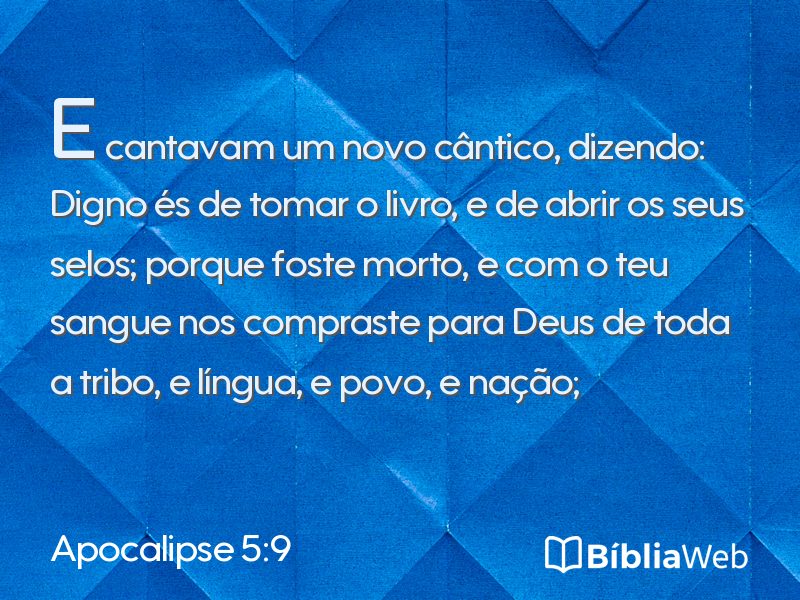 Apocalipse 5:9 em imagem para compartilhar