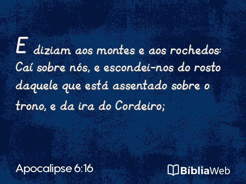 Apocalipse 6:16 em imagem para compartilhar