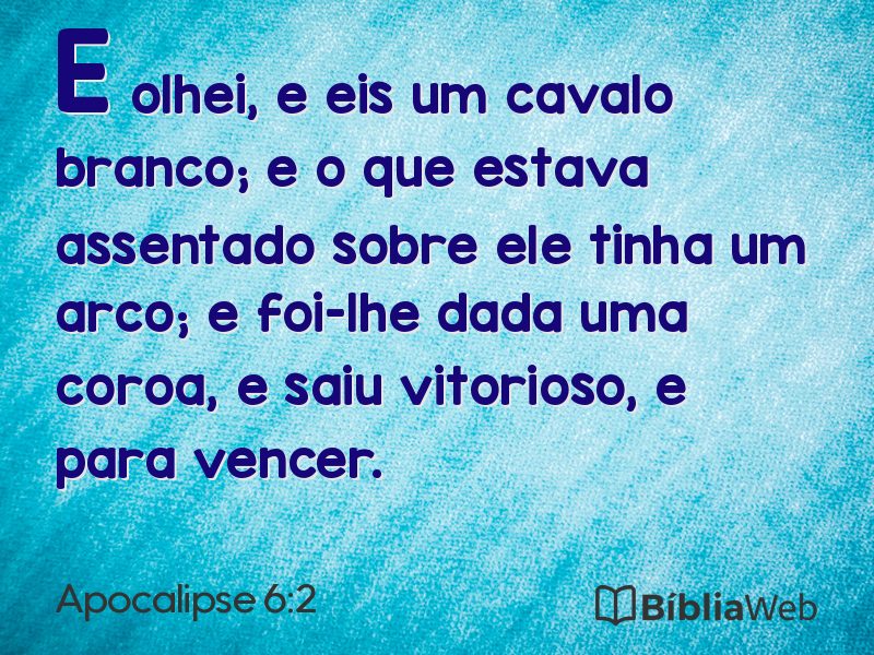 Apocalipse 6:2 em imagem para compartilhar
