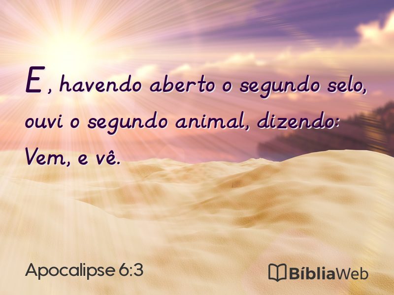 Apocalipse 6:3 em imagem para compartilhar