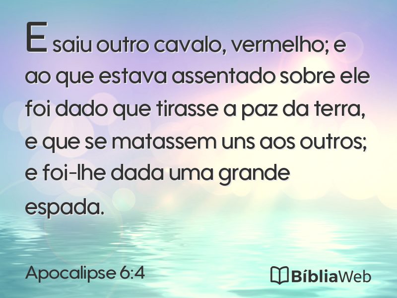 Apocalipse 6:4 em imagem para compartilhar